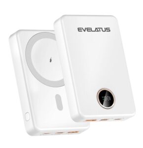 Väline aku Evelatus  Evelatus Wireless Power Bank 22.5W 10000 mAh Type-C White