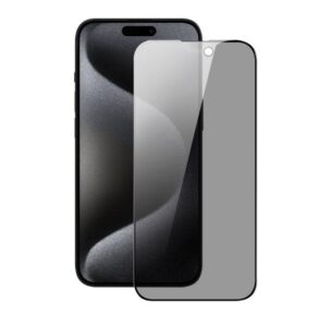 Apsauginiai stiklai iLike Xiaomi Redmi Note 13 Pro 5G Privacy 2.5D Silk Full Cover Japan Glue Anti-Static Super strong Black