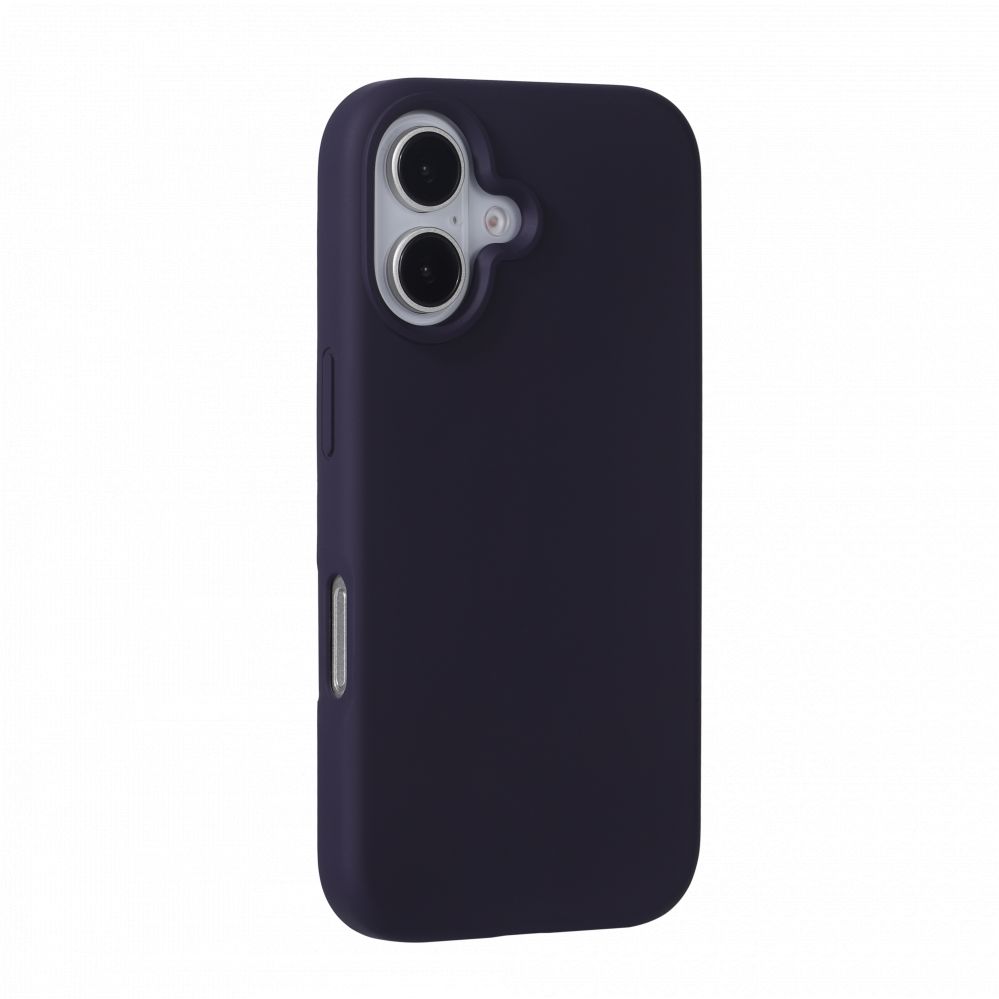 Back panel cover Evelatus Apple iPhone 16 Premium Magsafe Soft Touch Silicone Case Deep Purple