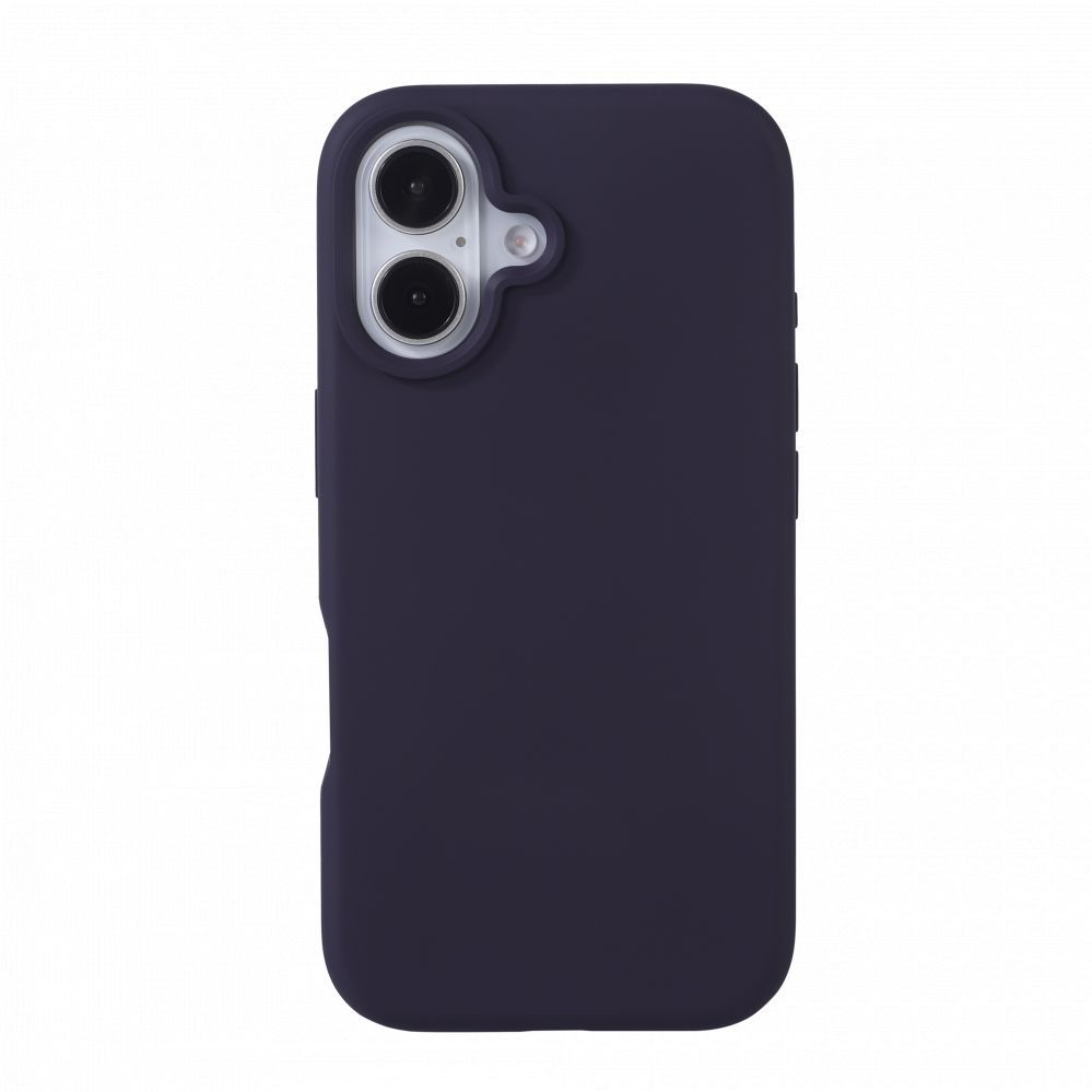 Back panel cover Evelatus Apple iPhone 16 Premium Magsafe Soft Touch Silicone Case Deep Purple