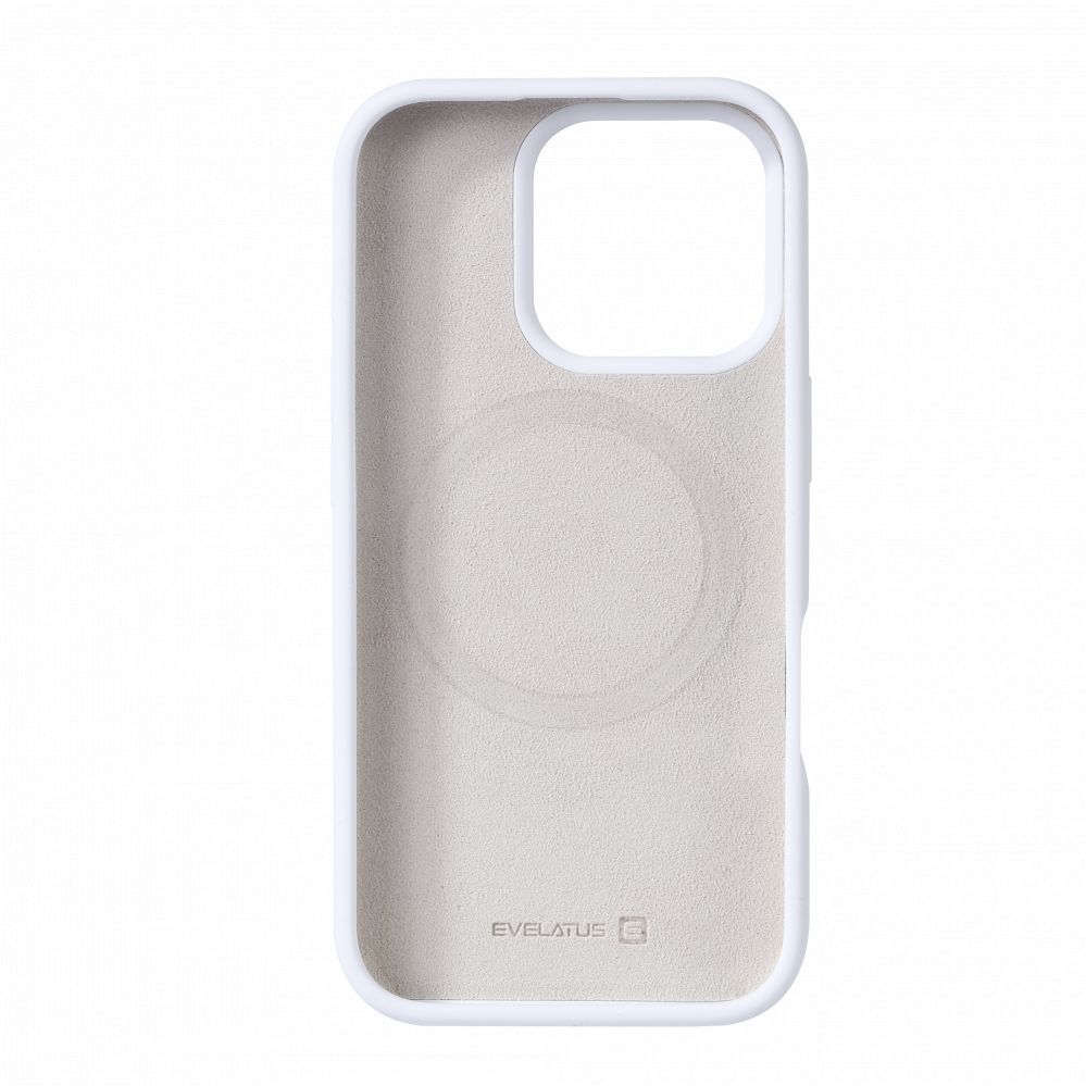Back panel cover Evelatus Apple iPhone 16 Pro Premium Magsafe Soft Touch Silicone Case White