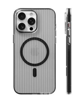 Back panel cover Evelatus Apple iPhone 16 Pro Suitcase MagSafe Case Transparent Black