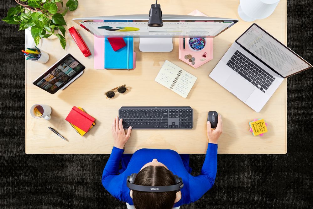 Aksesuarai kompiuterinei technikai Logitech LOGI MX Keys For Bussines Graphite (US)