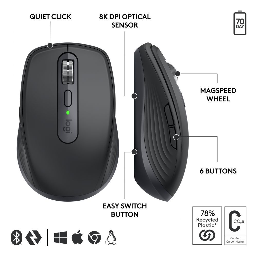 Arvutitarvikud Logitech LOGI MX Anywhere 3S for Business - GRAPH