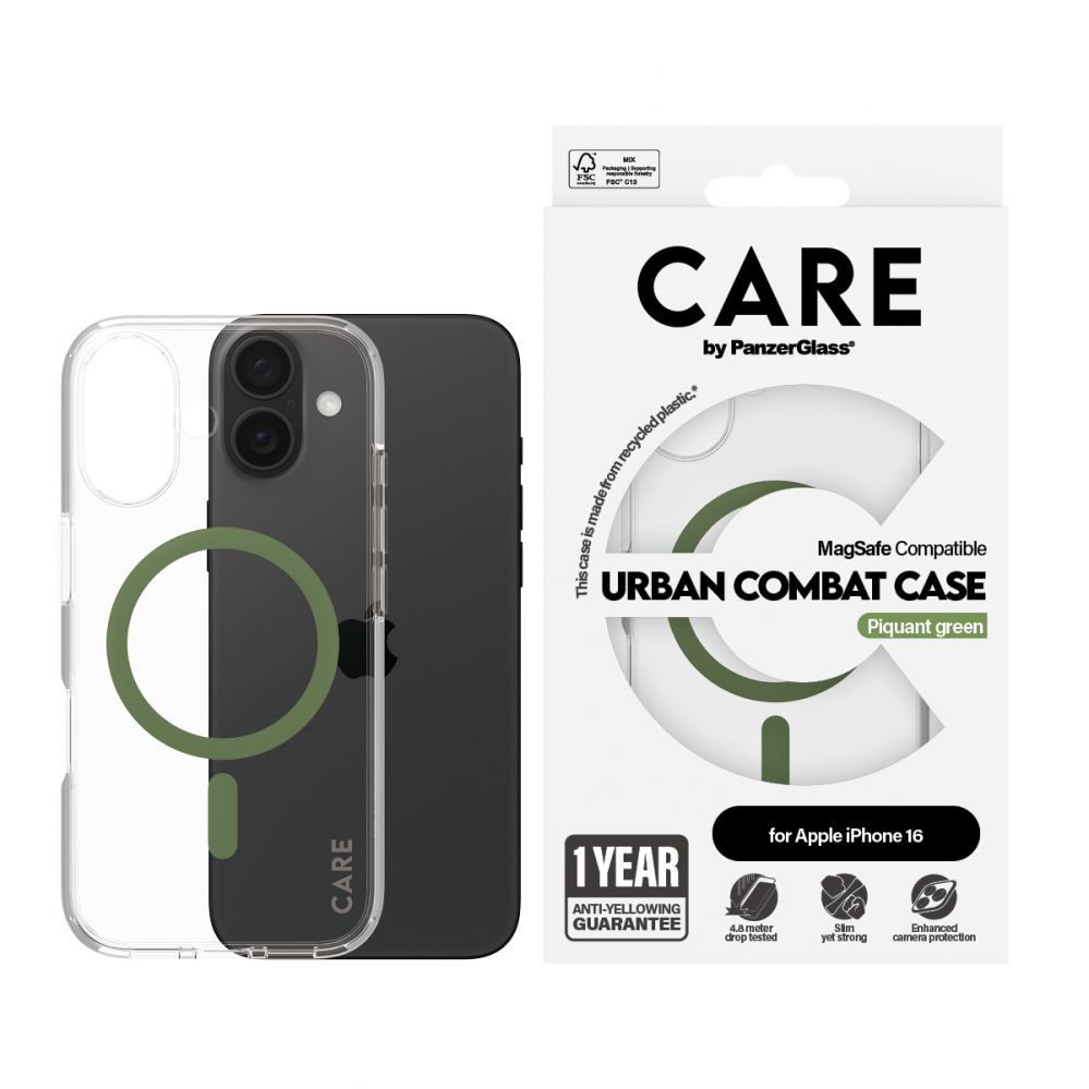 Other Phone Accessory Panzer Glass CARE by PanzerGlass Flagship Case iPhone 16 6.1" green/green MagSafe 1369