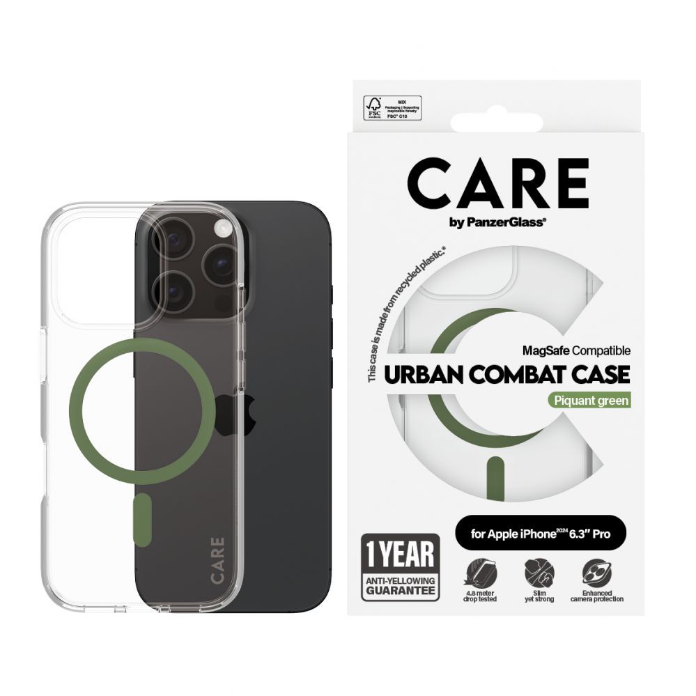 Other Phone Accessory Panzer Glass CARE by PanzerGlass Flagship Case iPhone 16 Pro 6.3" green/green MagSafe 1370