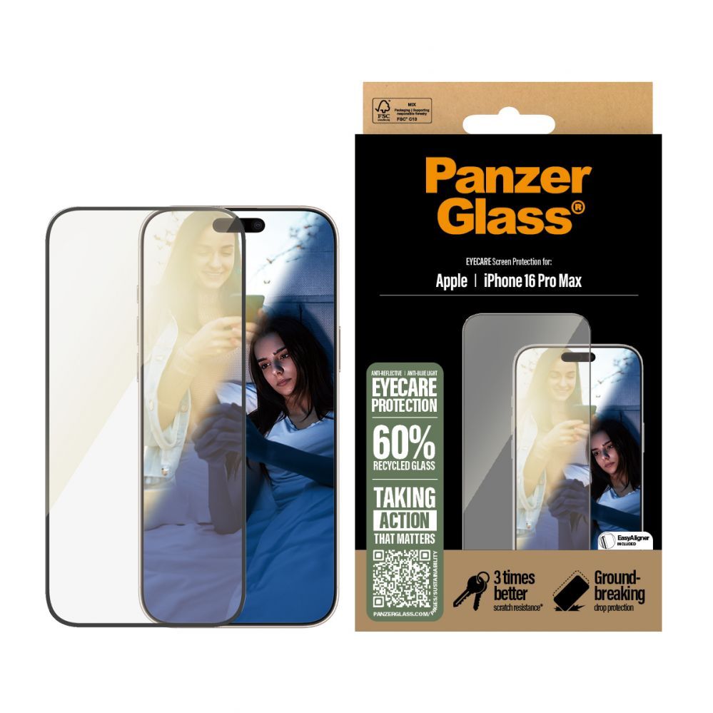 Other Phone Accessory Panzer Glass PanzerGlass EyeCare Screen Protector iPhone 16 Pro Max 6.9" Ultra-Wide Fit 2868