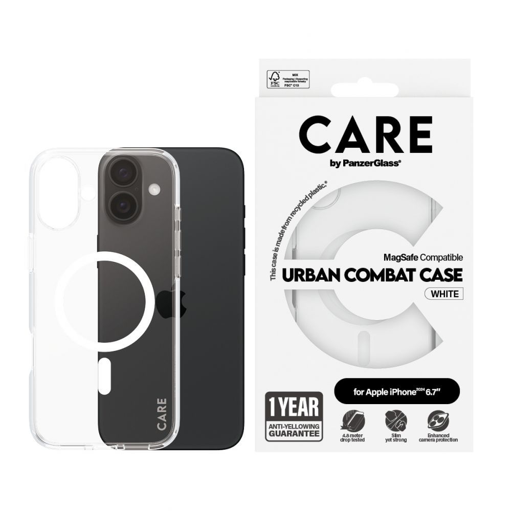 Kitas telefono priedas Panzer Glass CARE by PanzerGlass Flagship Case iPhone 16 Plus 6.7" white/white MagSafe 1339