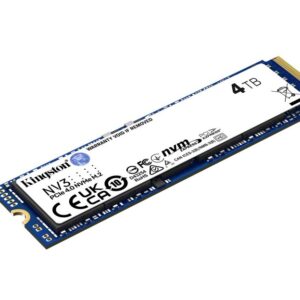 Kõvaketas SSD Kingston  SSD | NV3 | 4000 GB | SSD form factor M.2 2280 | Solid-state drive interface PCIe 4.0 x4 NVMe | Read speed 6000 MB/s | Write speed 5000 MB/s 