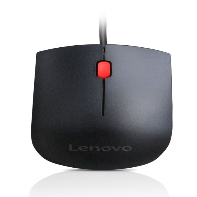 Computer mouse Lenovo Essential USB Wired Mouse, 1600 DPI, 1.8 m, 3 Buttons, Black