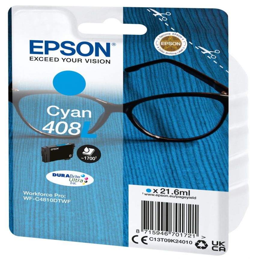 Printer accessories EPSON DURABrite Ultra 408L Ink cartrige, Cyan
