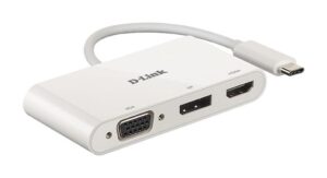 Routers D-link  3-in-1 USB-C to HDMI/VGA/DisplayPort Adapter DUB-V310	 0.11 m 