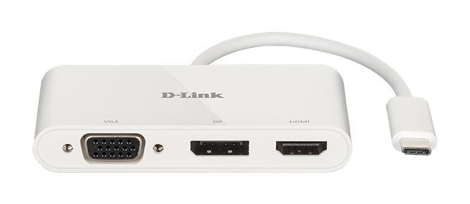 Routers D-link 3-in-1 USB-C to HDMI/VGA/DisplayPort Adapter DUB-V310 0.11 m