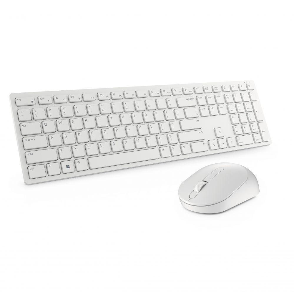 Computer keyboard Dell Keyboard and Mouse KM5221W Pro Wireless, US, 2.4 GHz, White