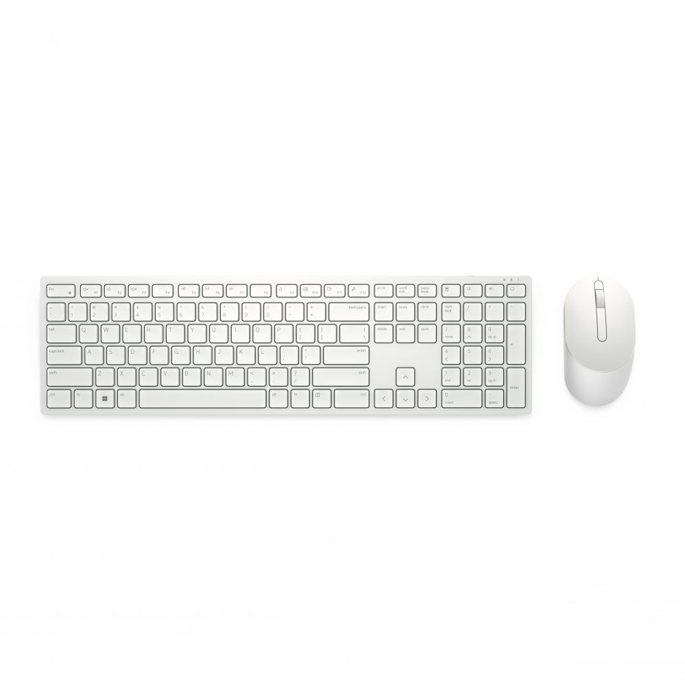 Computer keyboard Dell Keyboard and Mouse KM5221W Pro Wireless, US, 2.4 GHz, White