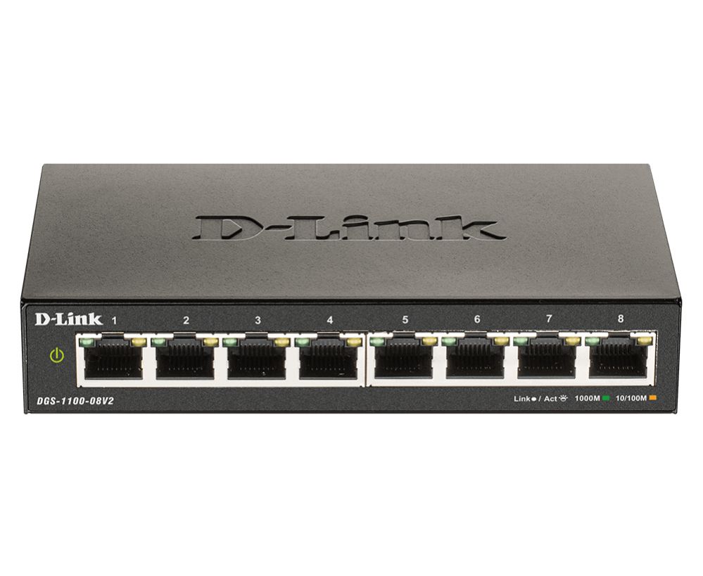Server - Other Accessories D-link Smart Gigabit Ethernet Switch DGS-110-08V2 Managed, Desktop, Power supply type External, Ethernet LAN (RJ-45) ports 8
