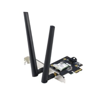 Maršrutizatoriai Asus  AX1800 Dual-Band Bluetooth 5.2 PCIe Wi-Fi Adapter PCE-AX1800 802.11ax, 574+1201 Mbit/s, MU-MiMO Yes, No mobile broadband, Antenna type External 