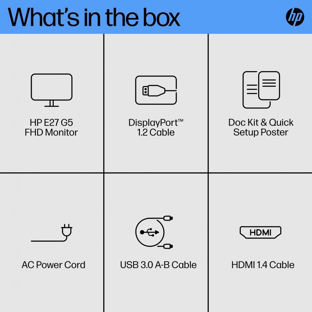 Monitors HP HP E27 G5 27i FHD Monitor