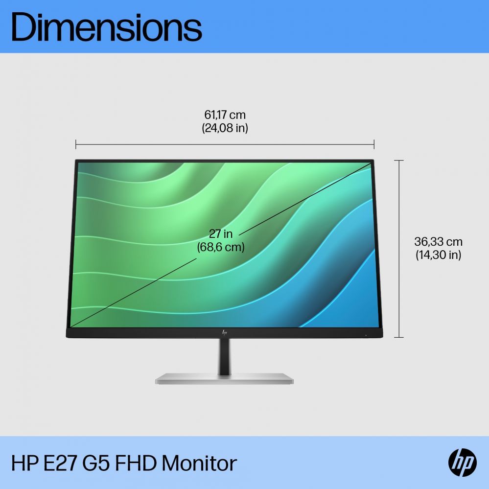 Monitors HP HP E27 G5 27i FHD Monitor