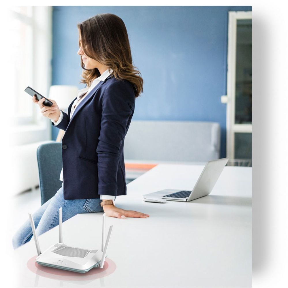 Ruuterid D-link AX3200 Smart Router R32 802.11ax, 800+2402 Mbit/s, 10/100/1000 Mbit/s, Ethernet LAN (RJ-45) ports 4, Antenna type External