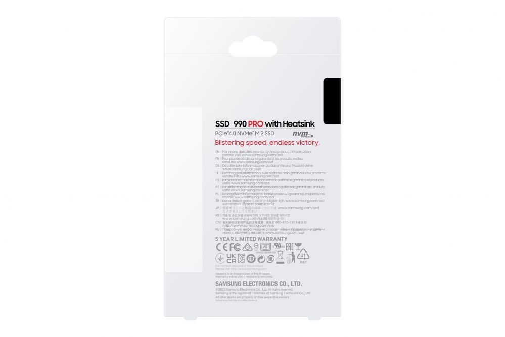 Hard drive SSD Samsung 990 PRO with Heatsink NVMe M.2 SSD 1TB