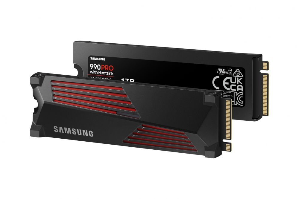 Hard drive SSD Samsung 990 PRO with Heatsink NVMe M.2 SSD 1TB
