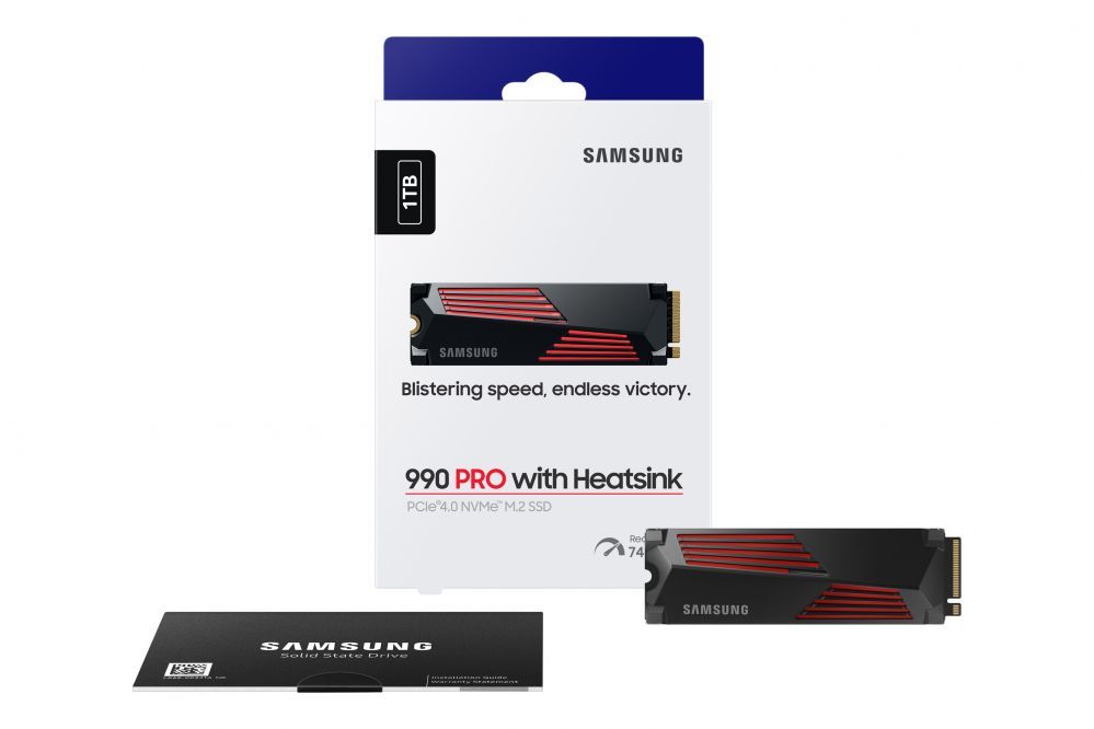 Hard drive SSD Samsung 990 PRO with Heatsink NVMe M.2 SSD 1TB