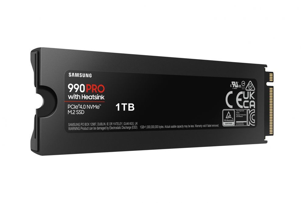 Hard drive SSD Samsung 990 PRO with Heatsink NVMe M.2 SSD 1TB