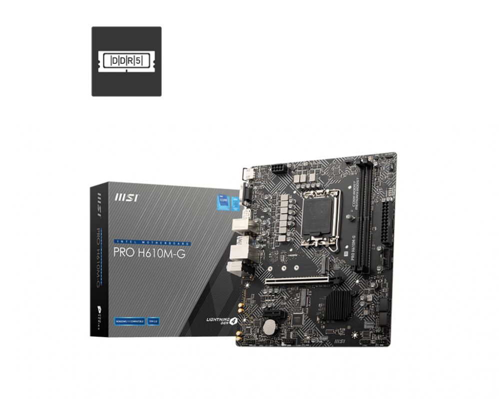 Motherboard for Intel processors MSI PRO H610M-G