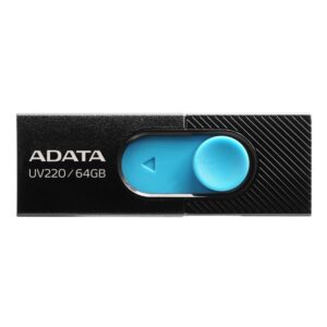 USB atmintinė ADATA  UV220 64GB USB Flash Drive, Black/Blue 