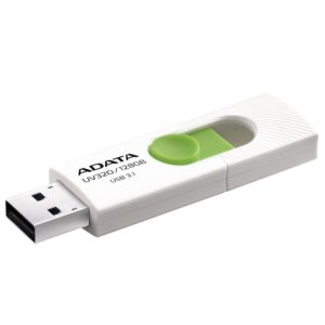 Zibatmiņa ADATA  AUV320 128GB USB Flash Drive, White/Green 
