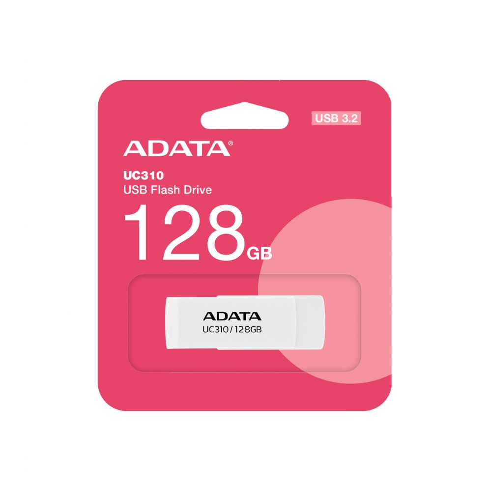 Flash drive ADATA UC310 128GB USB Flash Drive, White