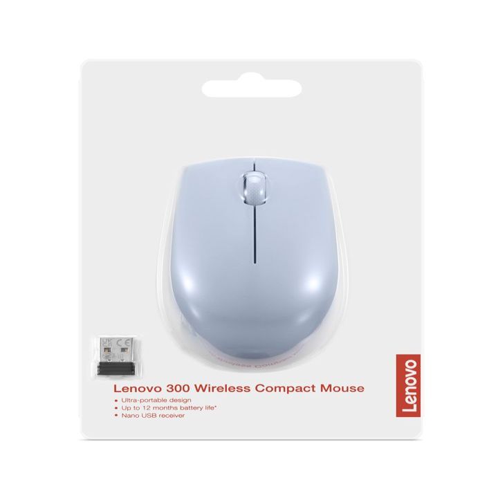 Computer mouse Lenovo Compact Mouse with battery 300 Frost Blue Wireless
