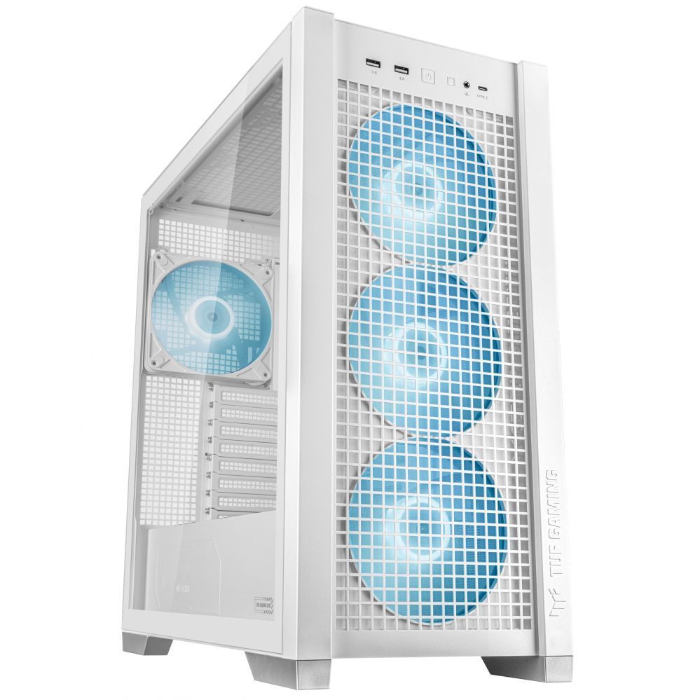 Computer case Asus Case||TUF Gaming GT302 ARGB|MidiTower|Case product features Transparent panel|ATX|EATX|MicroATX|MiniITX|Colour White|TUFGAMINGGT302ARGB