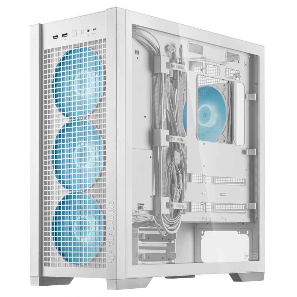 Computer case Asus Case||TUF Gaming GT302 ARGB|MidiTower|Case product features Transparent panel|ATX|EATX|MicroATX|MiniITX|Colour White|TUFGAMINGGT302ARGB