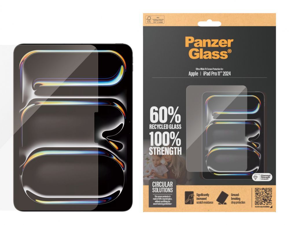 Protective glass PanzerGlass Screen Protector iPad Pro 11" 2024 | Ultra-Wide Fit