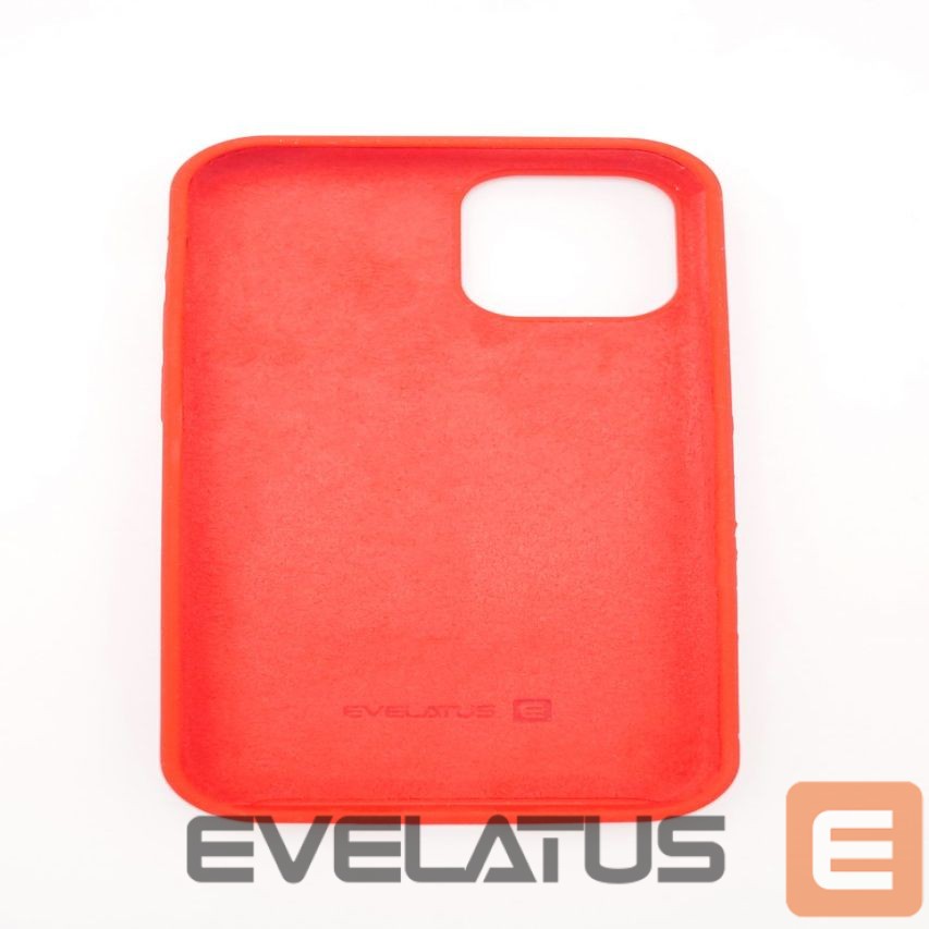 Back panel cover Evelatus Apple iPhone 12 mini Premium Soft Touch Silicone Case Bright Red