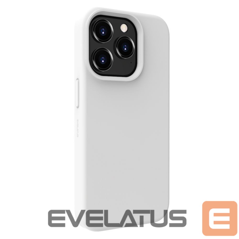 Back panel cover Evelatus Apple iPhone 14 Pro Max Premium Magsafe Soft Touch Silicone Case White
