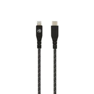 Kabelis Tellur  Green Data cable Type-C to Lightning 3A PD60W 1m nylon black 