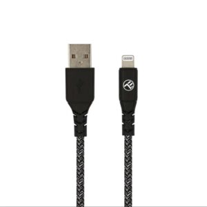 Kabelis Tellur  Green Data cable USB to Lightning 2.4A 1m nylon black 