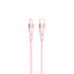 Cable Tellur  Silicone Type-C to Lightning Cable PD30W 1m Pink 