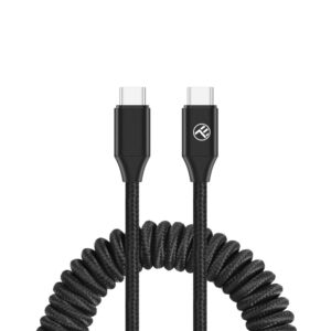 Kabelis Tellur  Extendable USB-C to USB-C Cable PD60W up to 1.8m Black 