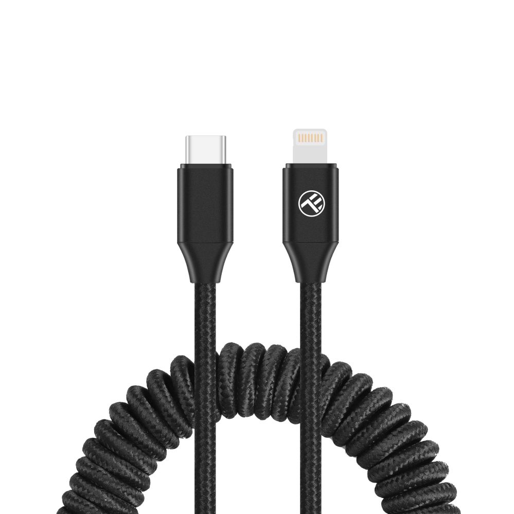 Kabelis Tellur Extendable USB-C to Lightning Cable PD27W up to 1.8m Black