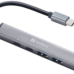 Adapteris Sandberg  336-50 USB-C to 3xUSB-A+2xUSB-C Saver 