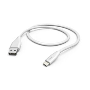 Kabelis Hama  Hama 00201596 Charging Cable, USB-A - USB-C 1.5m white 