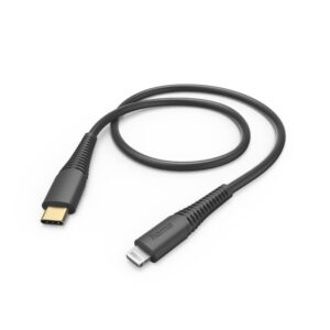 Kabelis Hama  Hama 00201602 Charging Cable, USB-C - Lightning 1.5m black 