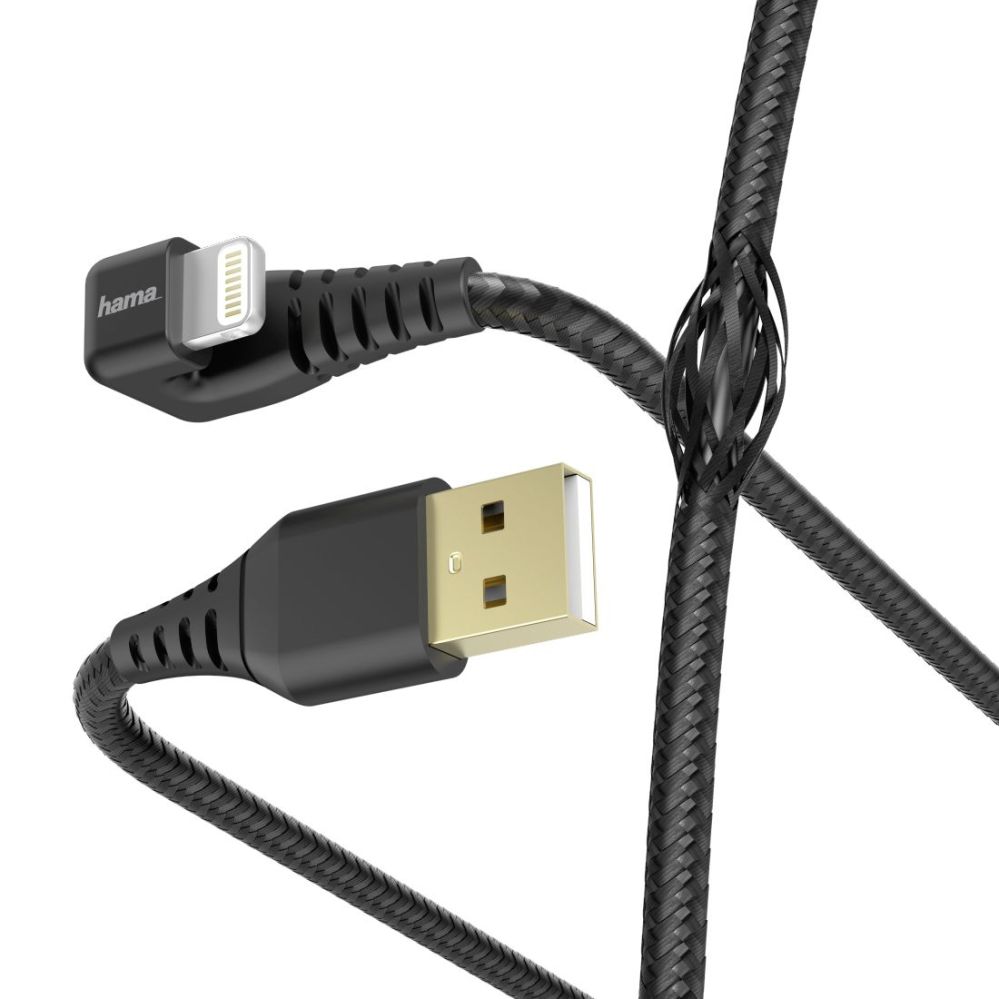 Cable Hama Hama 00187221 Gamer Charging/Data Cable, USB-A - Lightning 1.5m, Black