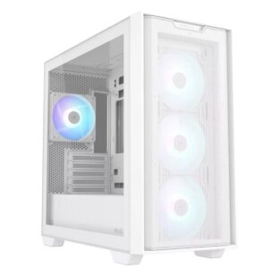 Computer case Asus  Case||A21 PLUS|MidiTower|Case product features Transparent panel|Not included|MicroATX|MiniITX|Colour White|A21PLUSTGARGBWHITE 