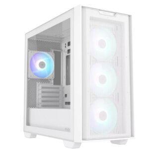 Computer case Asus  Case||A21 PLUS|MidiTower|Case product features Transparent panel|Not included|MicroATX|MiniITX|Colour White|A21PLUSTGARGBWHITE 