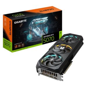 Graphic card / Video cards Gigabyte  Graphics Card||NVIDIA GeForce RTX 5070|12 GB|GDDR7|192 bit|PCIE 5.0 16x|GPU 2625 MHz|Triple slot Fansink|1xHDMI|3xDisplayPort|GV-N5070GAMINGOC-12GD 